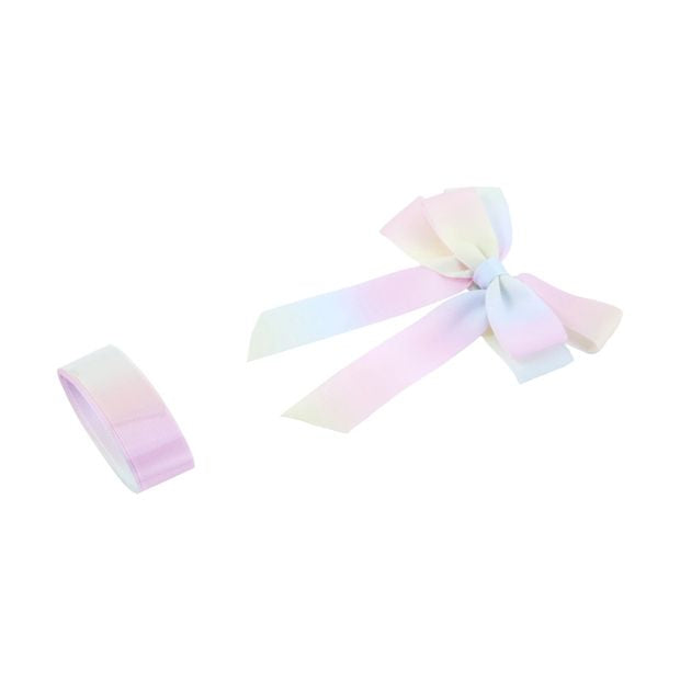 2 Piece Fabric Bow and Ribbon Set, Ombre - Anko
