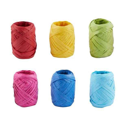 6 Piece Paper Ribbons, Bright - Anko