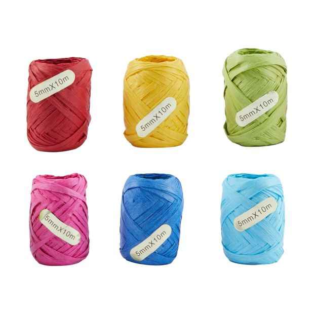 6 Piece Paper Ribbons, Bright - Anko