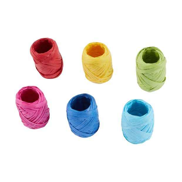 6 Piece Paper Ribbons, Bright - Anko