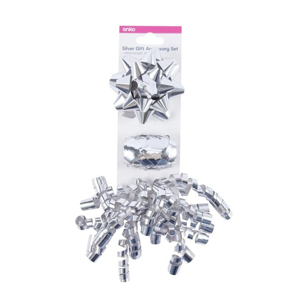3 Piece Gift Accessory Set, Silver Look - Anko