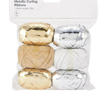 6 Piece Curling Ribbons, Metallic - Anko