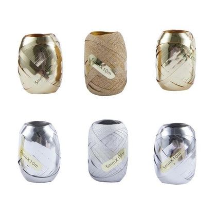 6 Piece Curling Ribbons, Metallic - Anko