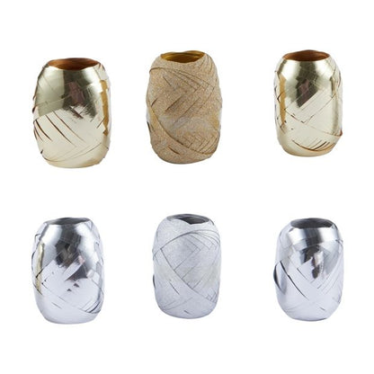 6 Piece Curling Ribbons, Metallic - Anko