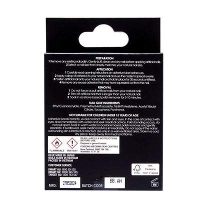 24 Pack Artificial Nails with Adhesive, Almond Shape, White Shiny - OXX Cosmetics