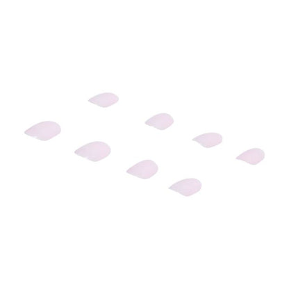 24 Pack Artificial Nails with Adhesive, Short Square Shape, Pink - OXX Cosmetics