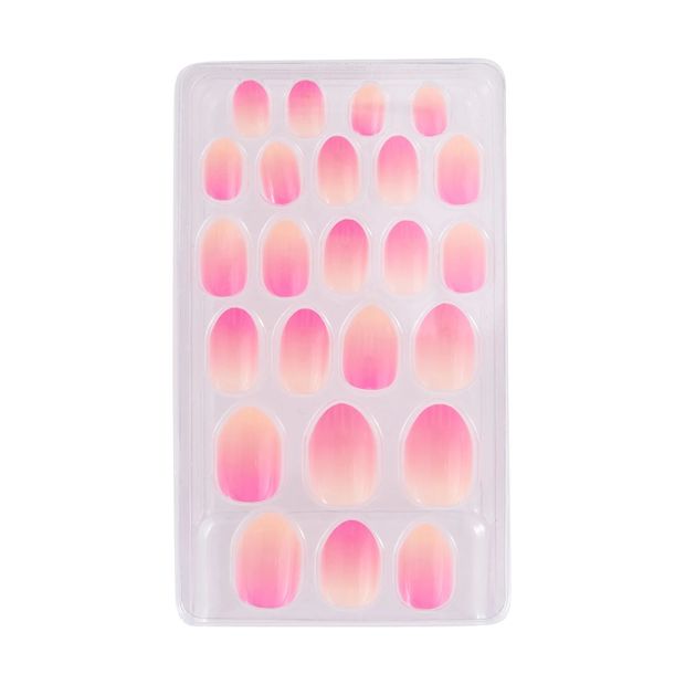 24 Pack Pre-Glued Stick-On Nails, Sunrise Ombre - OXX Junior