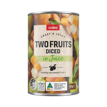 COLES TWO FRUITS IN JUICE 410G