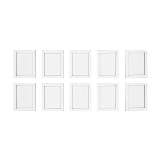 10 Piece 8in. x 10in. Stretched Canvas Value Pack - Anko