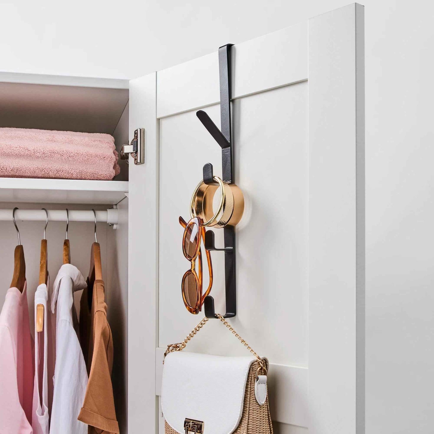 Over the Door Vertical Hook - Black