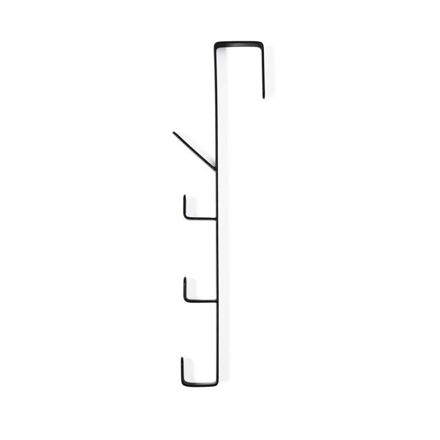 Over the Door Vertical Hook, Black - Anko