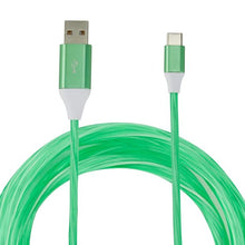 USB-A to USB-C Light Up Cable, Green - Anko