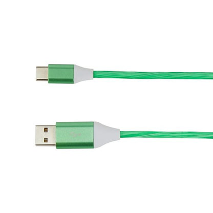 USB-A to USB-C Light Up Cable, Green - Anko