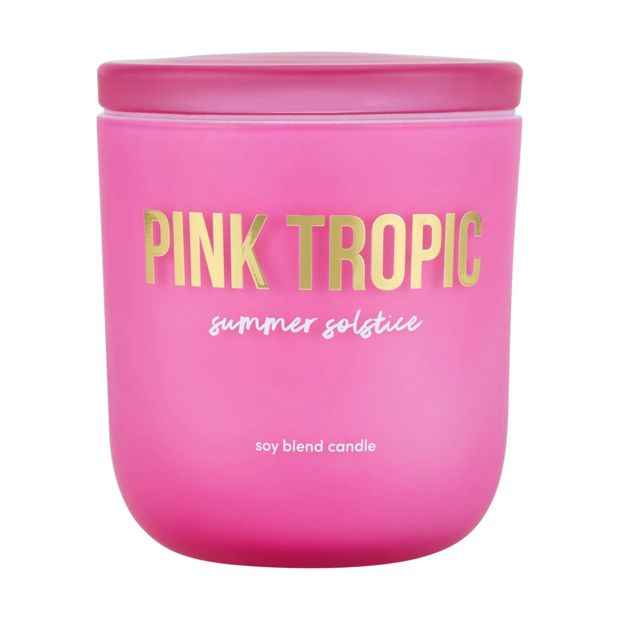 Pink Tropic Summer Solstice Soy Blend Fragrant Candle - Anko