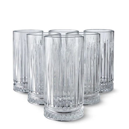 6 Clear Manhattan Hiball Glasses - Anko