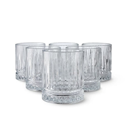 6 Clear Manhattan Tumbler Glasses - Anko
