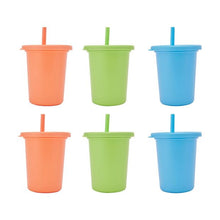 6 Pack Reusable Cups with Straws - Anko