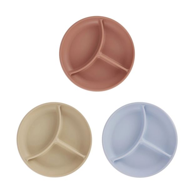 Silicone Suction Divided Plate, Assorted - Anko
