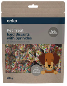 Pet Treat Iced Biscuits with Sprinkles