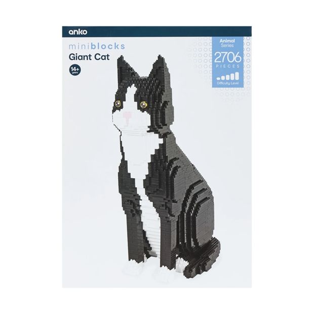 2706 Piece Mini Blocks Animal Series: Giant Cat