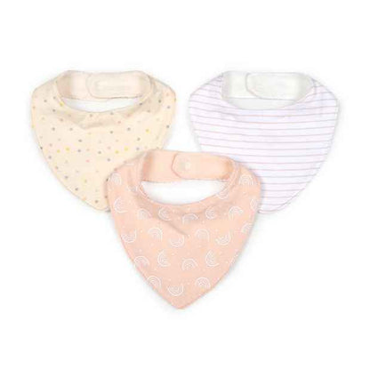 3 Pack Bandana Bibs, Rainbow - Anko