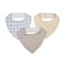 3 Pack Bandana Bibs, Gingham - Anko