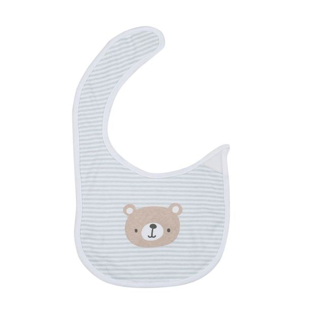 3 Pack Organic Cotton Bibs, Animals - Anko