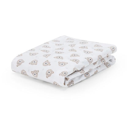 2 Pack 225 Thread Count Organic Cotton Fitted Cot Sheets, Bears and Dotted Lines - Anko