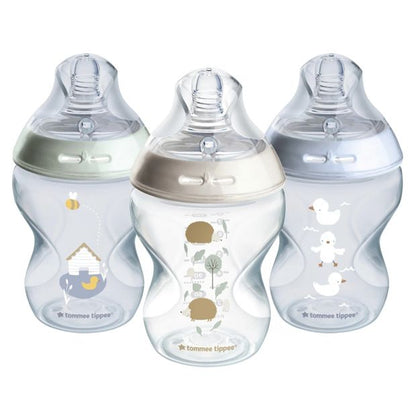 3 Pack Tommee Tippee Natural Start Decorated Baby Bottles