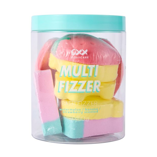 OXX Bodycare 9 Piece Multi Bath Fizzers, Watermelon, Banana and Strawberry Scented - OXX Bodycare