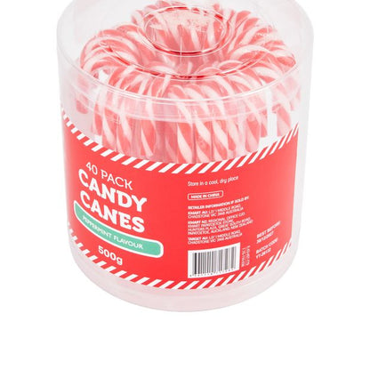 40 Pack Peppermint Flavour Candy Canes 500g