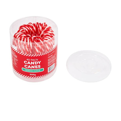 40 Pack Peppermint Flavour Candy Canes 500g