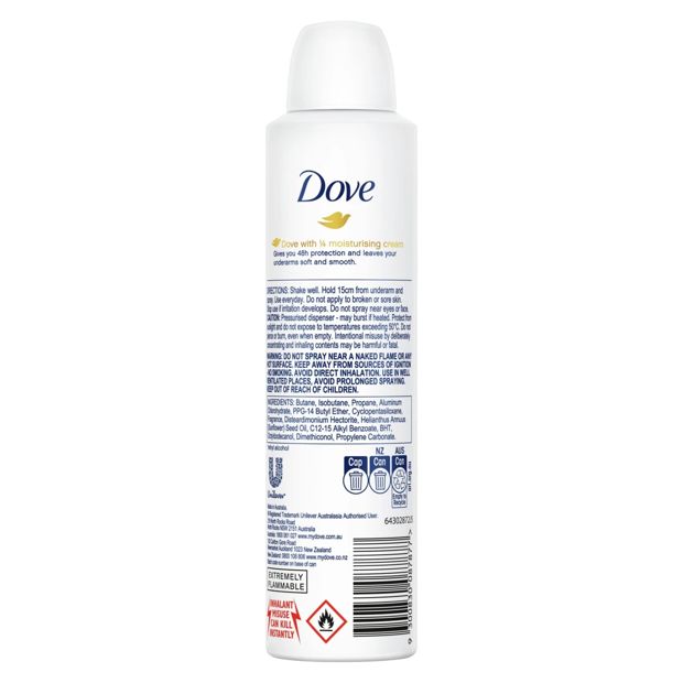 1/4 Moisturising Cream Antiperspirant 250ml, Citrus Scent - Dove Fresh