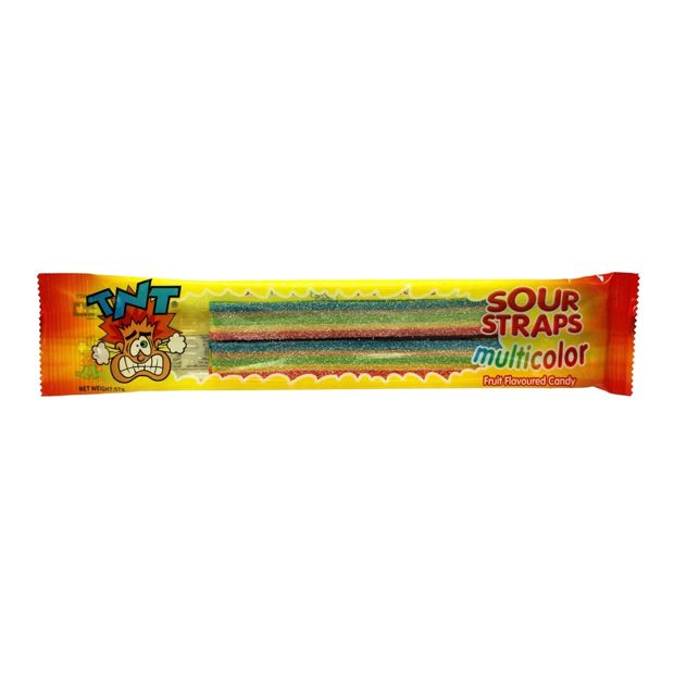 TNT Sour Straps Mutlicolor 18 Pack 57g