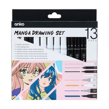 13 Pack Manga Drawing Set, Pink - Anko
