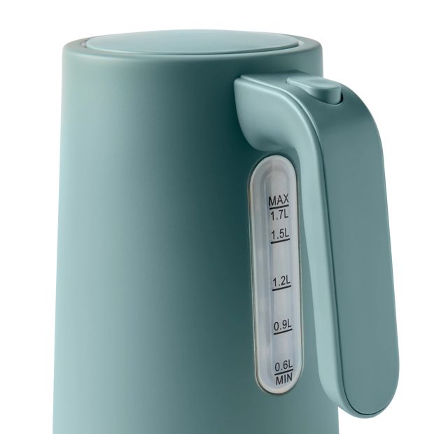 1.7L Linear Soft Touch Kettle, Dark Green - Anko