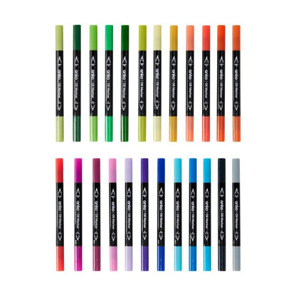 24 Pack Dual-Tip Oil Marker Set - Anko