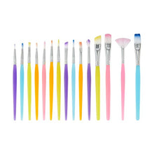 15 Piece Jelly Handle Paint Brush Set - Anko