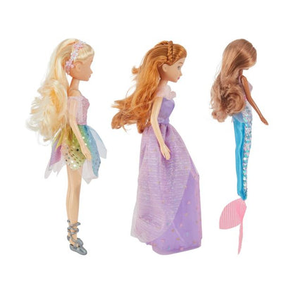 3 Piece Fashion Fantasy Dolls