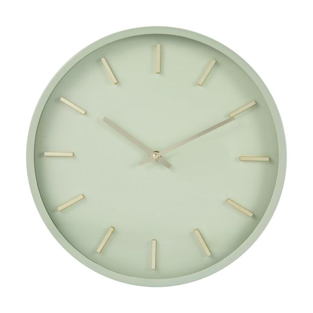 Sage and Gold Look Clock - Anko