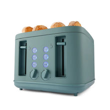 4 Slice Soft Touch Toaster, Dark Green - Anko