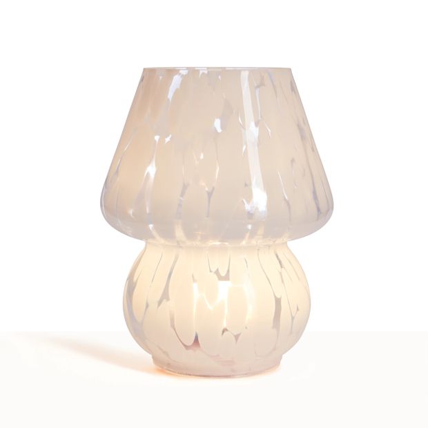 Olivia Glass Portable Rechargeable Lamp - Anko