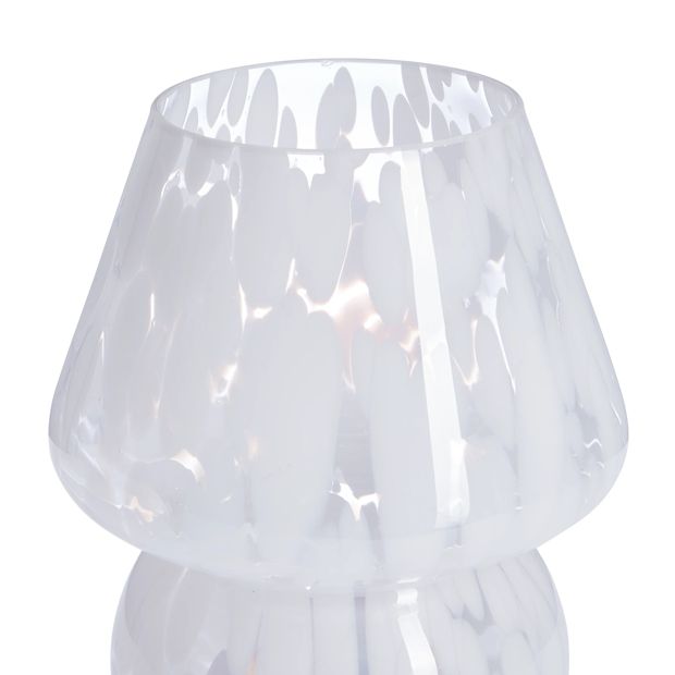 Olivia Glass Portable Rechargeable Lamp - Anko