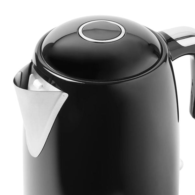 1.7L Stainless Steel Kettle, Black - Anko