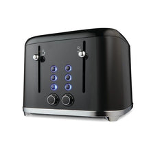 4 Slice Stainless Steel Toaster, Black - Anko