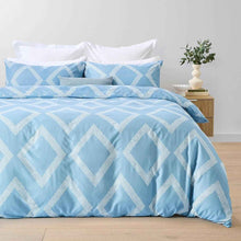 Jude Quilt Cover Set - Single Bed, Blue