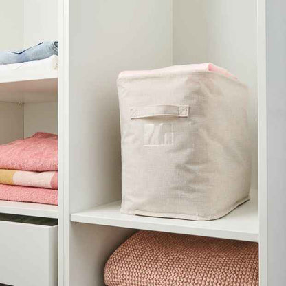 Linen Look Tall Narrow Organiser, Beige - Anko