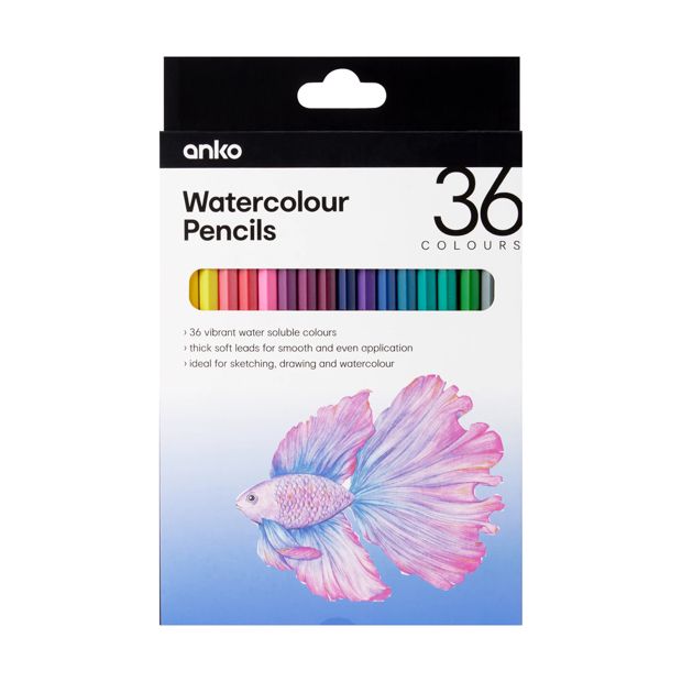 36 Pack Watercolour Pencils - Anko