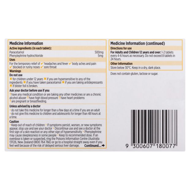 10 Pack Codral Cold & Flu Tablets