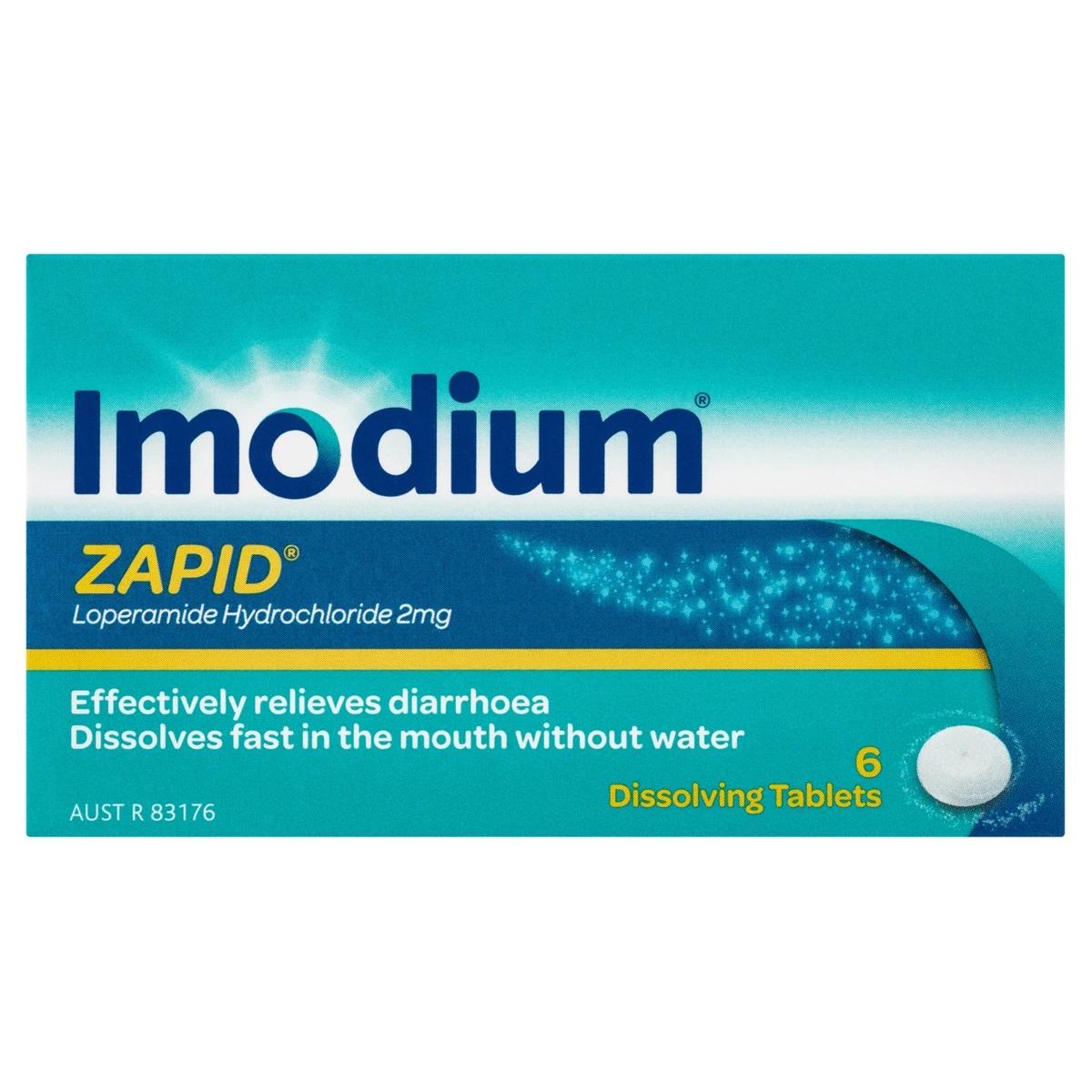 6 Pack Imodium Zapid Diarrhoea Relief Dissolving Tablets 2mg